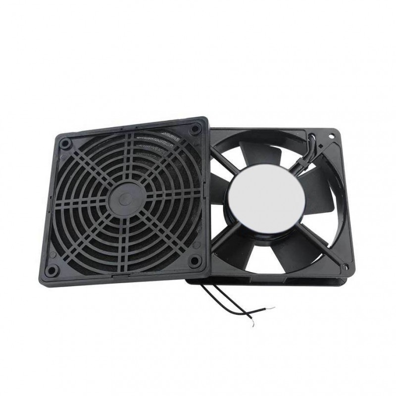 120x120x25mm Metal Axial Fan 220-240V AC with Plastic Filter Cover