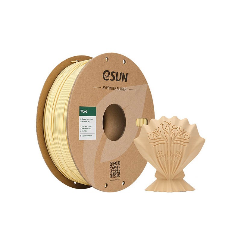eSUN PLA-Wood Wood PLA 3D Printer Filament 1.75mm 1kg Aspen Wood